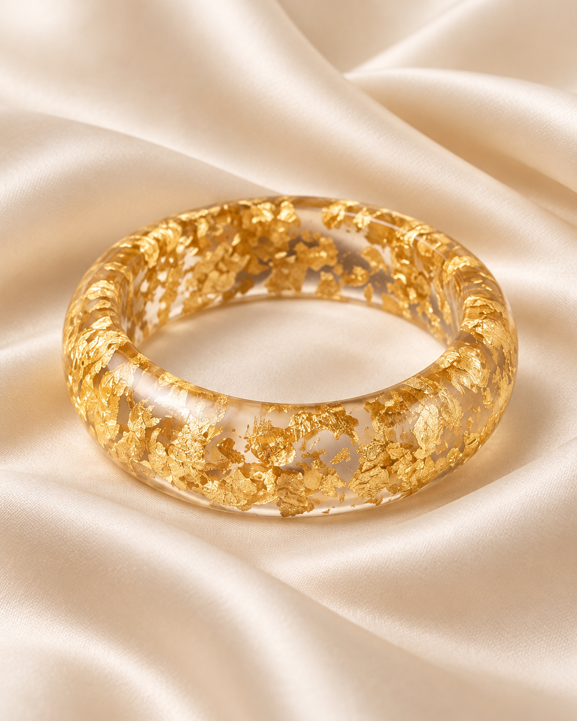 Golden Glow Resin Bangle