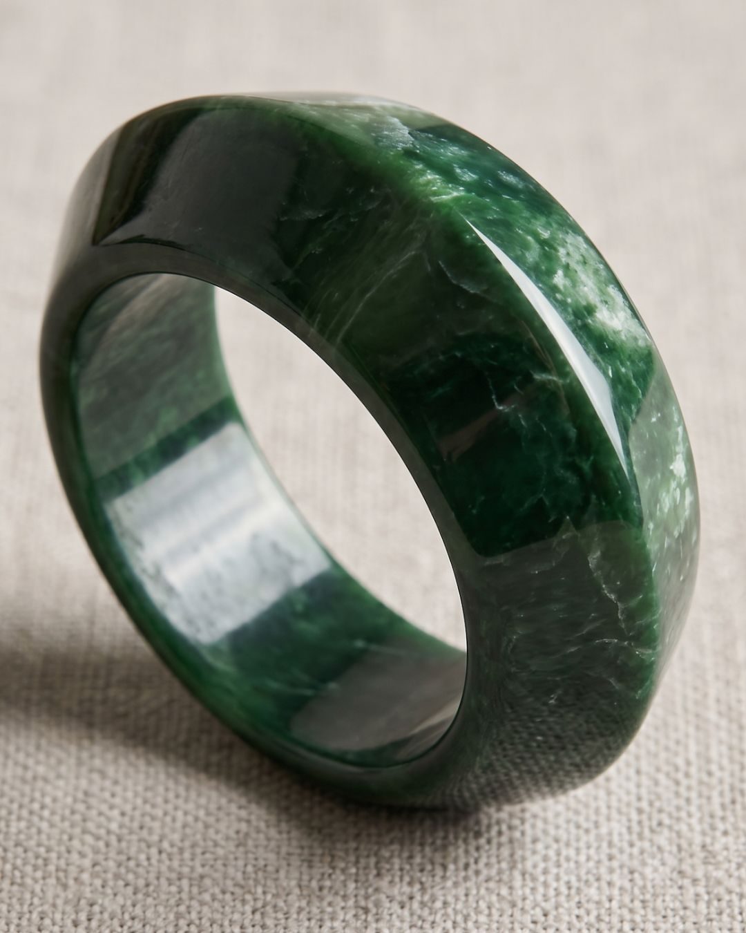 Emerald Angular Resin Bangle