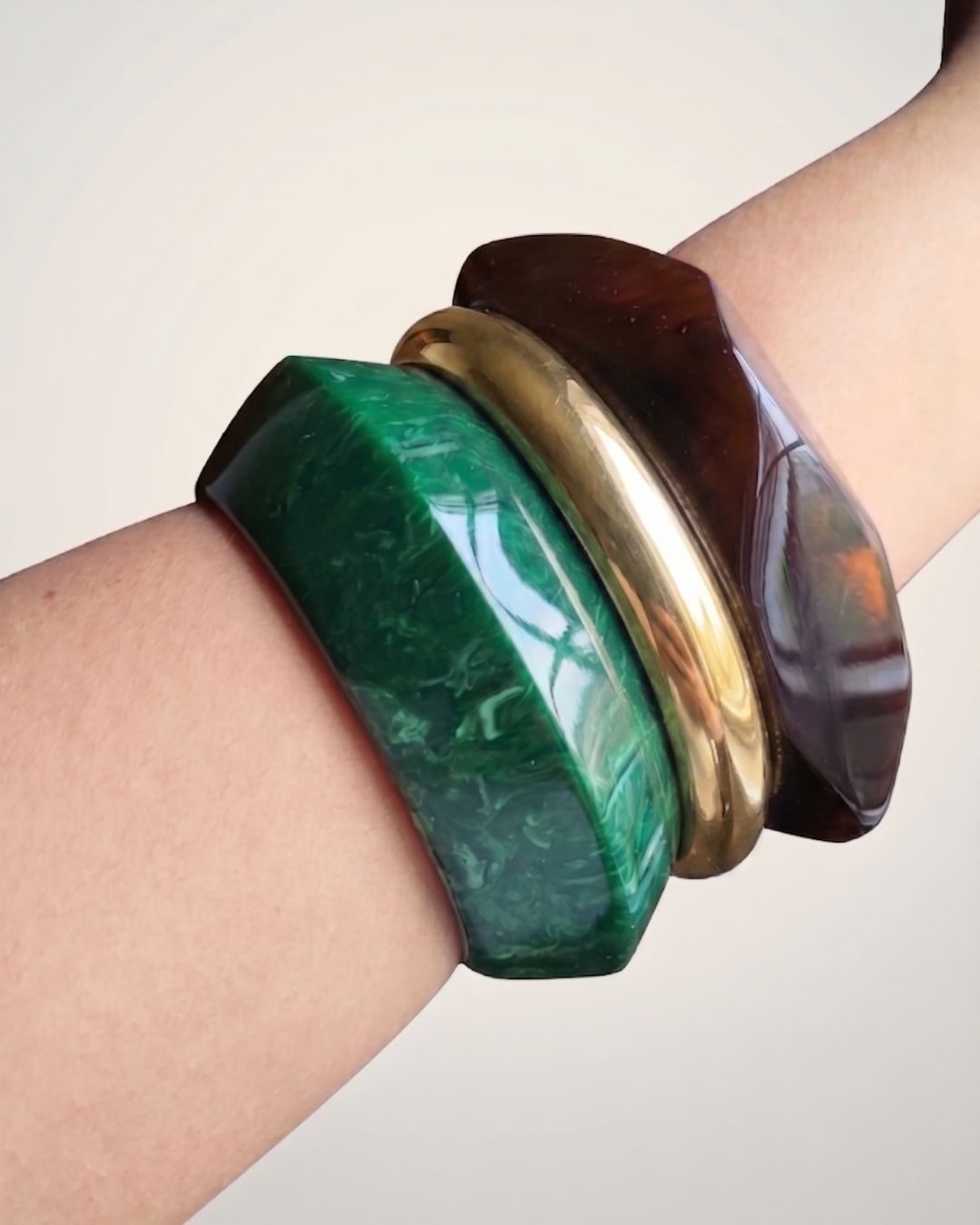 Faceted Prism Resin Statement Stack