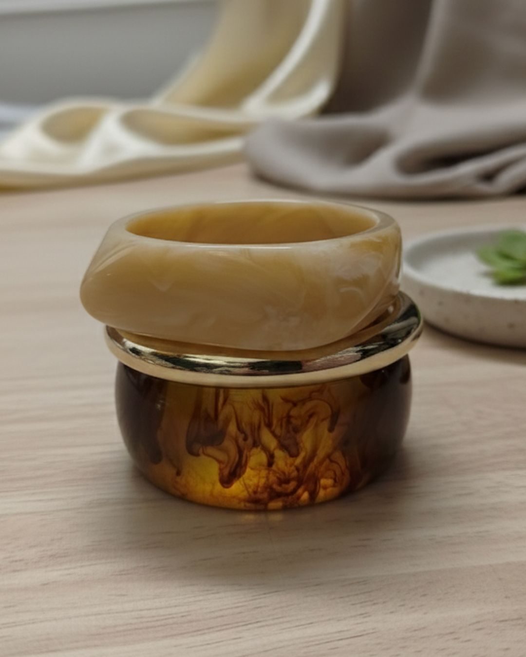Honey Resin & Metallic Fusion Stack