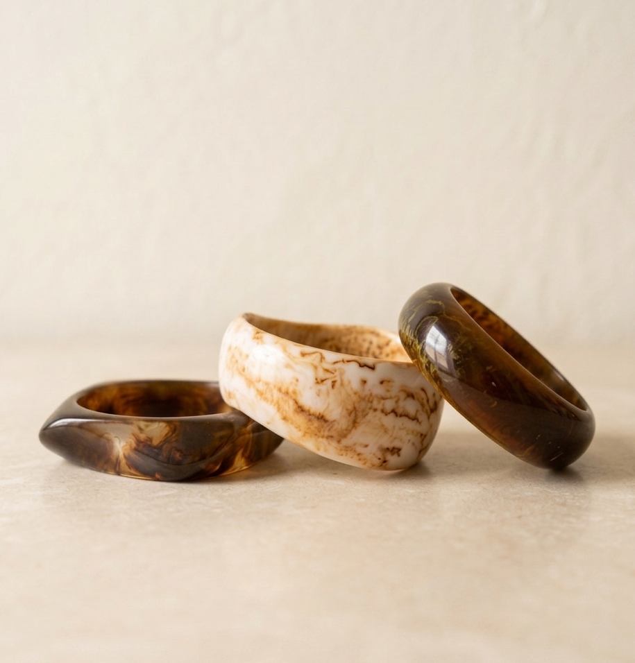Marbled Earth & Resin Statement Stack