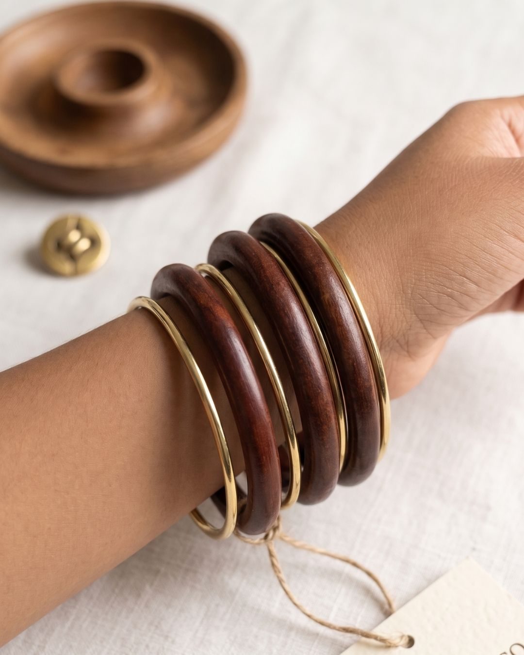 Wooden and Brass Everyday Stack